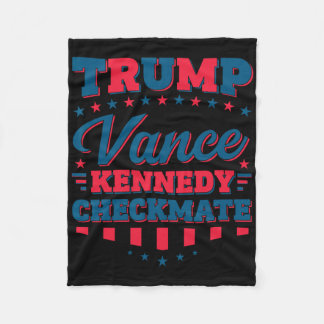 Trump Vance Kennedy Checkmate 2025 Election Republ Fleece Blanket