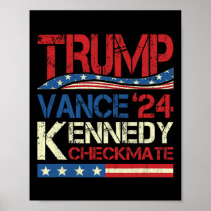 Trump Vance Kennedy Checkmate Election Republican Poster