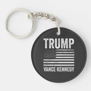 Trump Vance Kennedy Election 2024 American Flag Key Ring