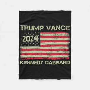 Trump Vance Kennedy Gabbyrd Checkmate Take America Fleece Blanket