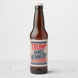 Trump Vance Kennedy Take America Back 2024  Beer Bottle Label