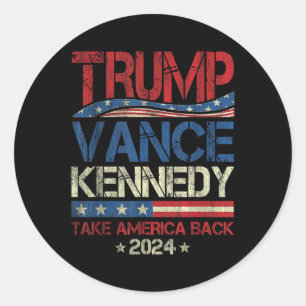 Trump Vance Kennedy Take America Back 2024 Electio Classic Round Sticker