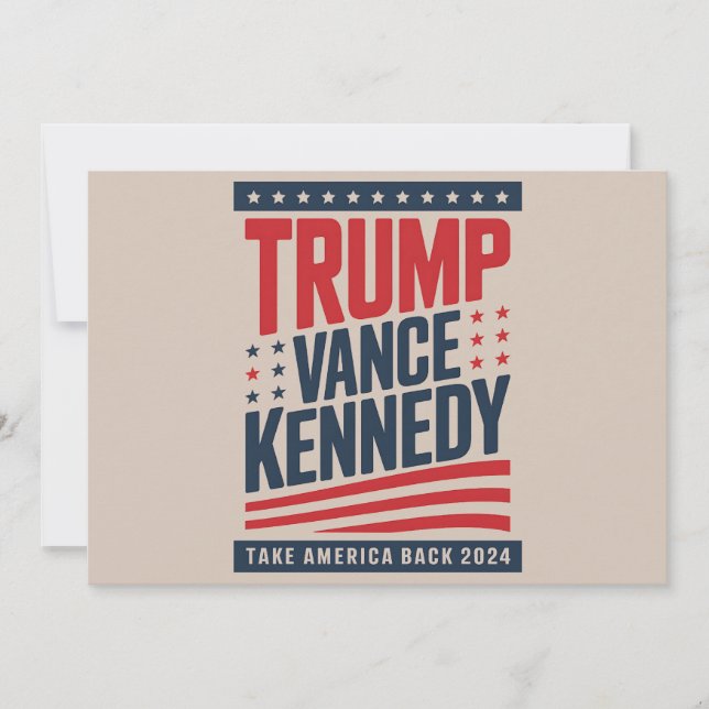 Trump Vance Kennedy Take America Back 2024  Invitation (Front)