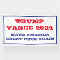 Trump Vance Make America Great Once Again Banner