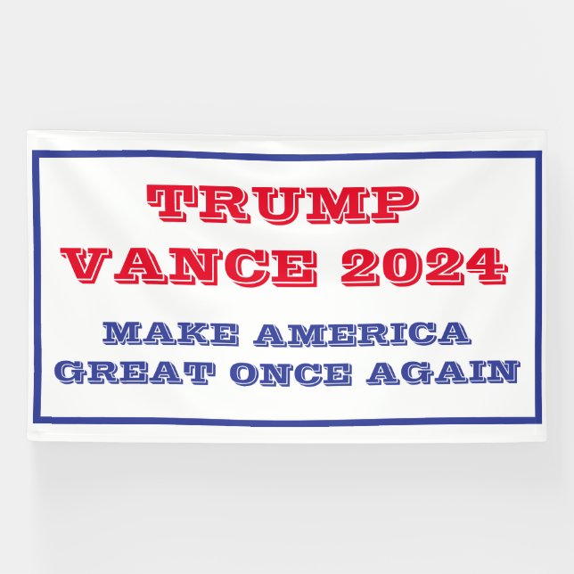 Trump Vance Make America Great Once Again  Banner (Horizontal)