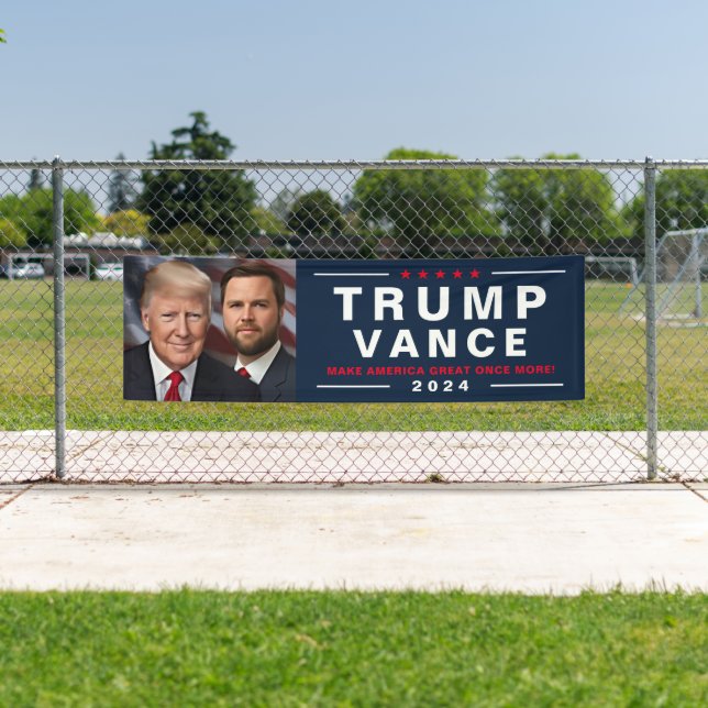 Trump Vance Photo 2024 Campaign Large Outdoor Banner (Insitu)