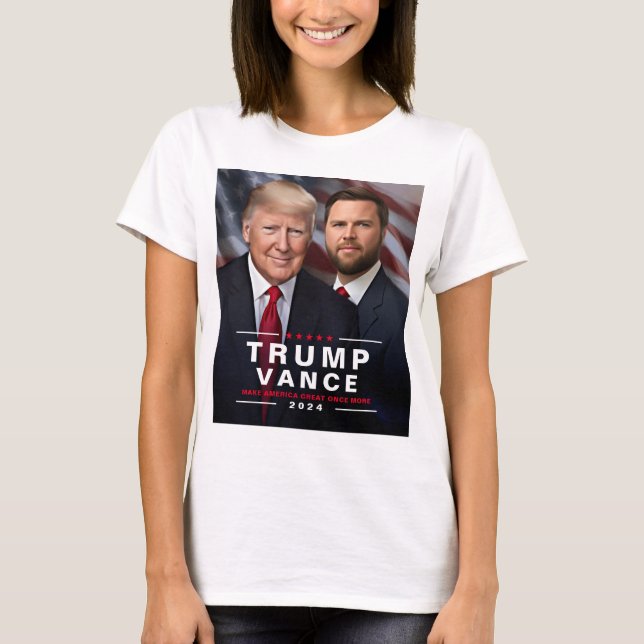Trump Vance Photo 2024 Presidential Campaign    T-Shirt (Front)