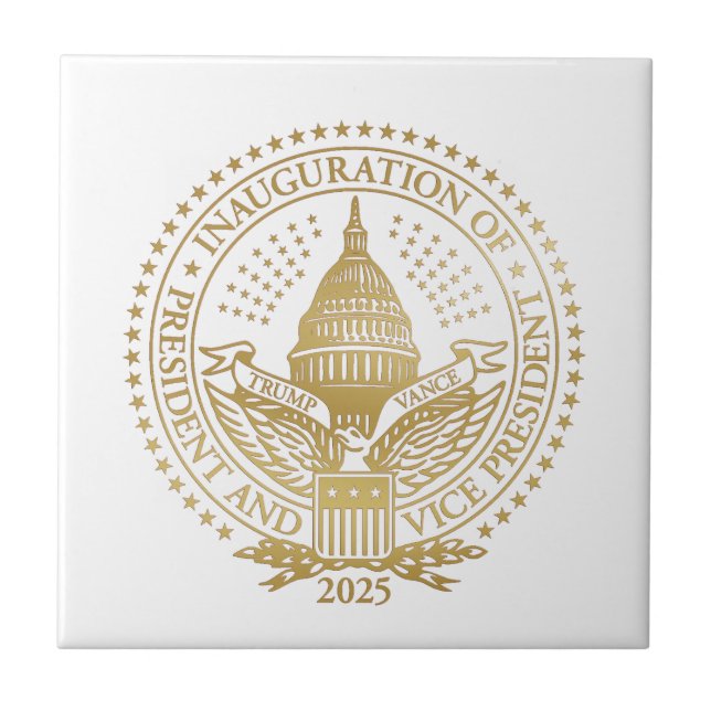 Trump Vance President Inaugural Logo Inauguration Tile (Front)