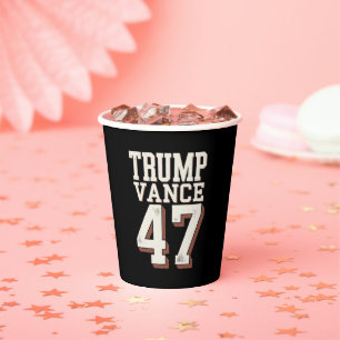 Trump Vance President Vintage Trump Wins Paper Cups