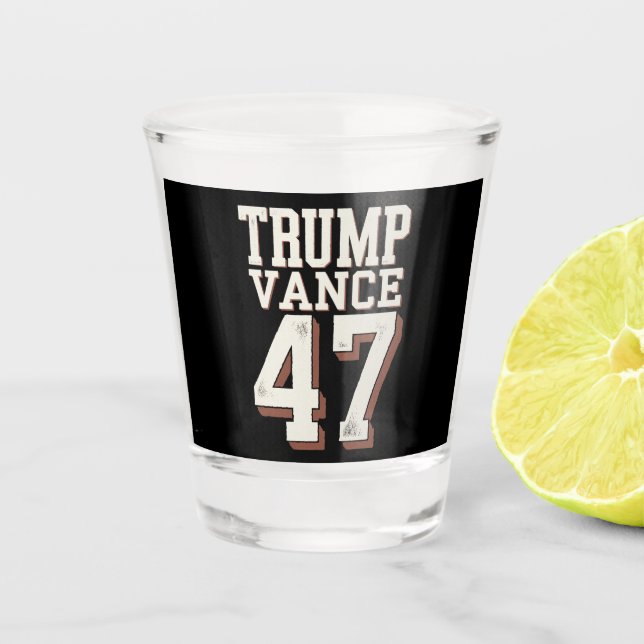 Trump Vance President Vintage Trump Wins Shot Glass (Front)