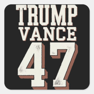 Trump Vance President Vintage Trump Wins Square Sticker