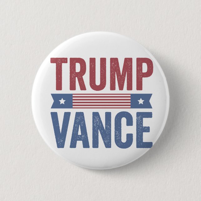 Trump Vance Republican American Election Vote Gift 6 Cm Round Badge (Front)