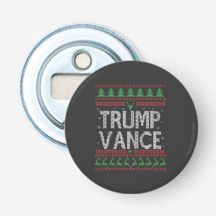 Trump Vance Republican Ugly Christmas Sweater Xmas Bottle Opener
