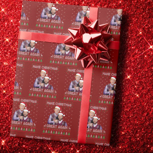 Trump Vance Santa Hat Make Christmas Great Again Wrapping Paper