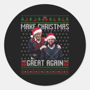 Trump Vance Shirt Brothers Make Christmas Great Ag Classic Round Sticker