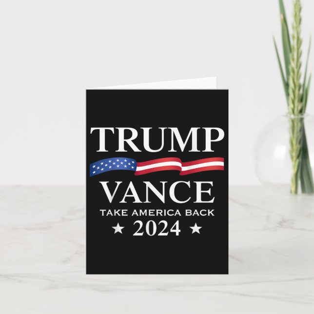 Trump Vance Take America Back 2024  Card (Front)