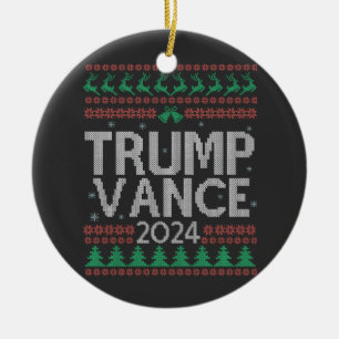 Trump Vance Take America Back Election Vote USA Ceramic Tree Decoration
