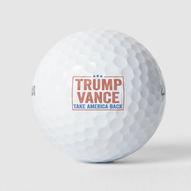 Trump Vance Take America Back Election Vote USA  Golf Balls (Front)