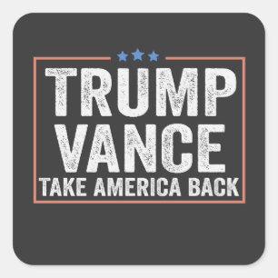Trump Vance Take America Back Election Vote USA  Square Sticker
