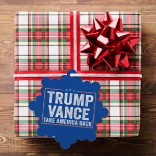 Trump Vance Take America Back Election Vote USA  Tree Decoration Card