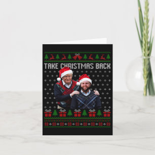 Trump Vance Take Christmas Byck Funny Santa Trump  Card