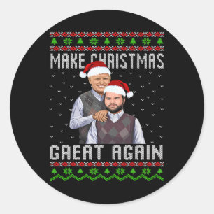 Trump Vance Tees Brothers Make Christmas Great Aga Classic Round Sticker