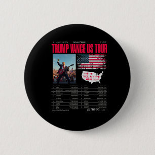 Trump Vance Us Tour 6 Cm Round Badge