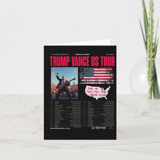 Trump Vance Us Tour  Card (Front)