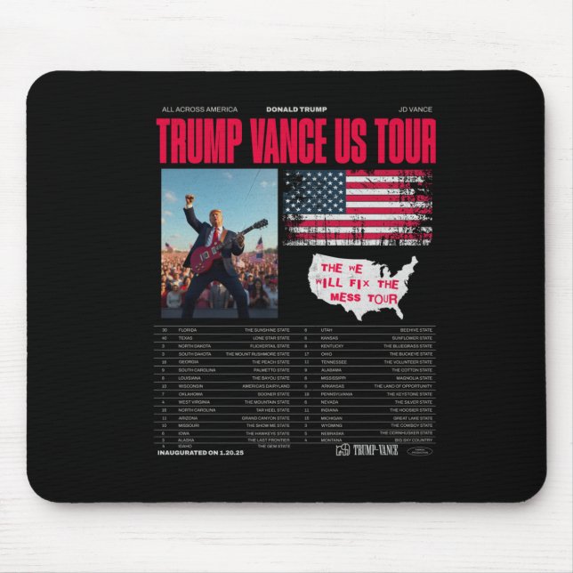 Trump Vance Us Tour  Mouse Pad (Front)