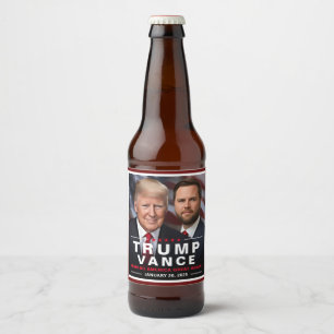 Trump Vance Victory Inauguration Collector's Beer Bottle Label