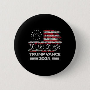 Trump Vance We The People 47th President Trump Won 6 Cm Round Badge