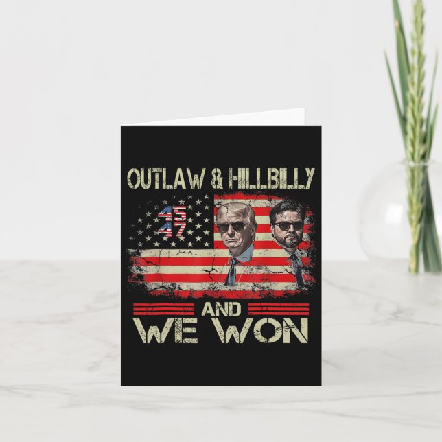 Trump Vance We Won Win Inauguration Day 2025 47th  Card (Front)
