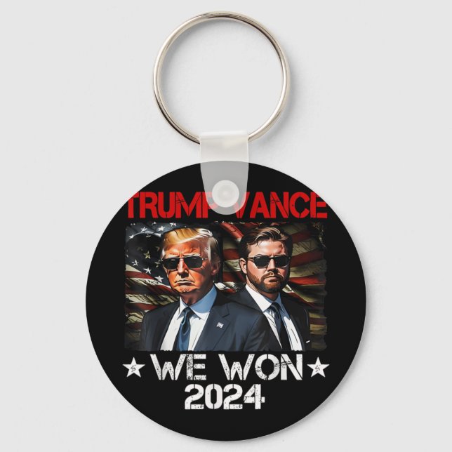 Trump Vance We Won Win Inauguration Day 2025 47th  Key Ring (Front)