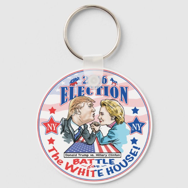 Trump versus Hillary 2016 Key Ring (Front)
