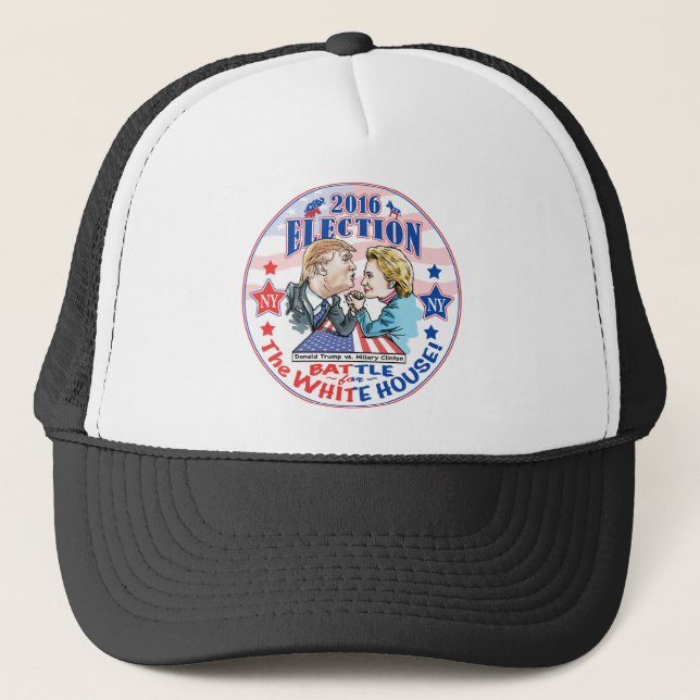 Trump versus Hillary 2016 Trucker Hat (Front)