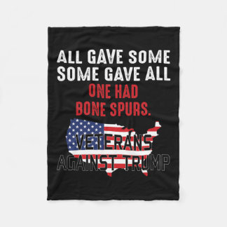 Trump Veterans Against Trump Fleece Blanket