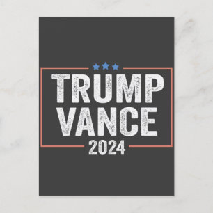 Trump Vice President Vance 2024 President Election Postcard