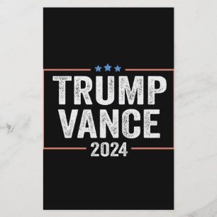 Trump Vice President Vance 2024 President Election Stationery