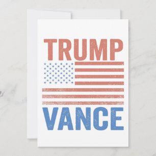 Trump Vice President Vance American Election Flag Invitation
