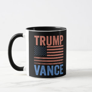 Trump Vice President Vance American Election Flag Mug