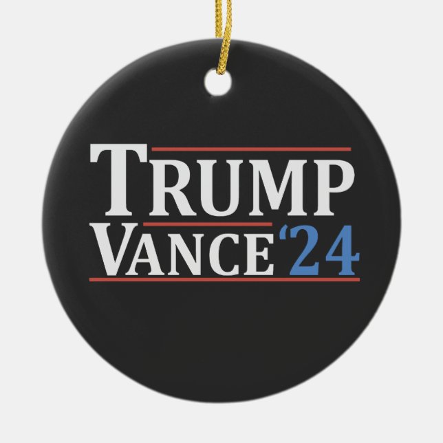 Trump Vice President Vance American Election USA  Ceramic Tree Decoration (Front)