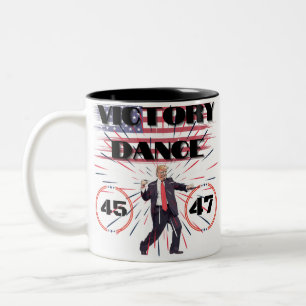 Trump Victory Dance Two-Tone Coffee Mug