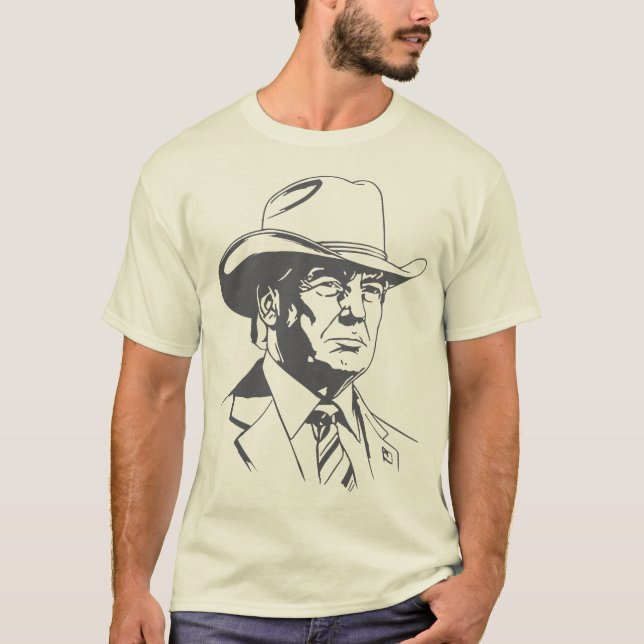 Trump Vintage Lone Rider Cowboy Western T-Shirt (Front)