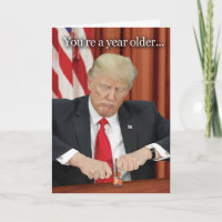 Trump Violin Birthday Humour Card