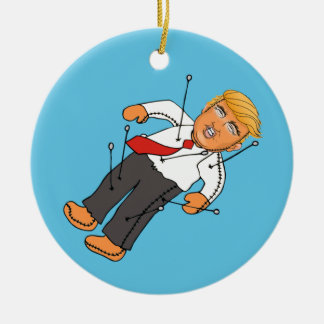 TRUMP VOODOO DOLL CERAMIC TREE DECORATION