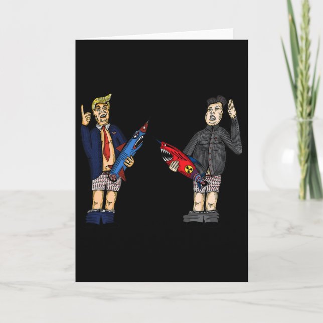 Trump Vs. Kim Jong-un 2020 Whose Rocket Is Bigger  Card (Front)