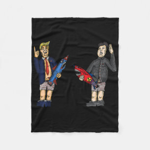 Trump Vs. Kim Jong-un 2020 Whose Rocket Is Bigger Fleece Blanket