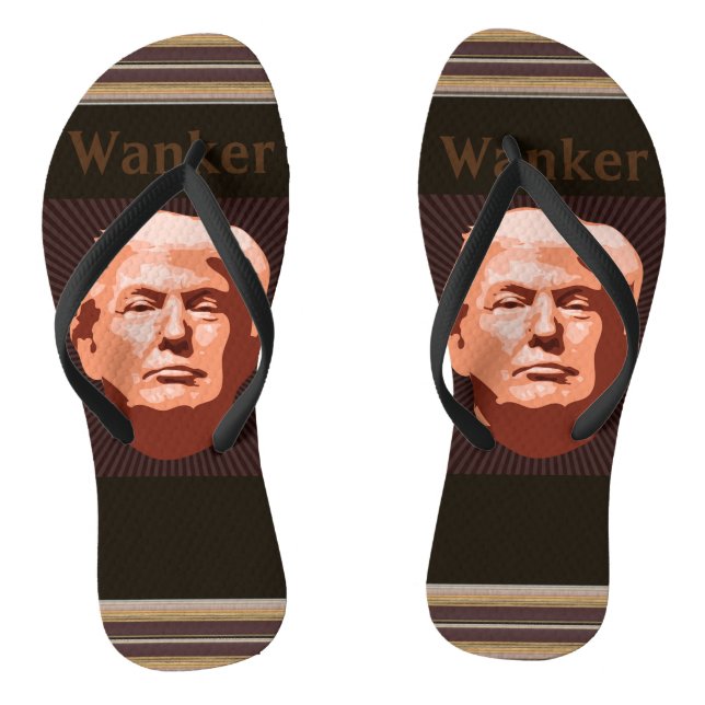 Trump Wanker Flip Flops (Footbed)
