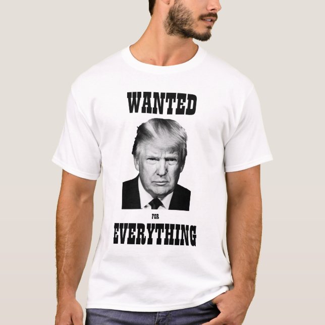 Trump Wanted Poster Insurrection T-Shirt (Front)