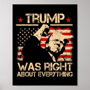 Trump Was Right About Everything Supporters  Poster